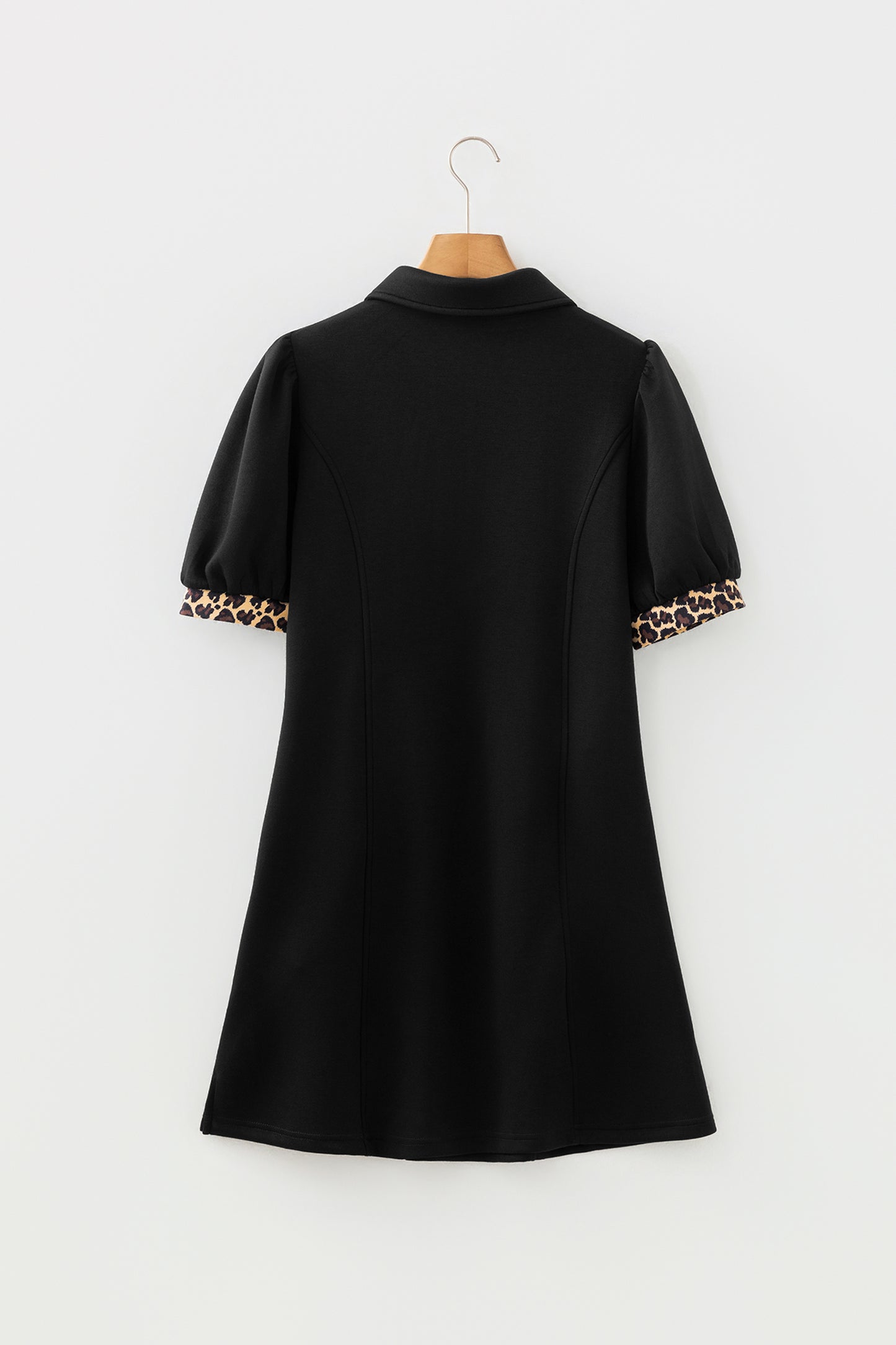 Maria Black Leopard Mini Dress - The Gold Cactus