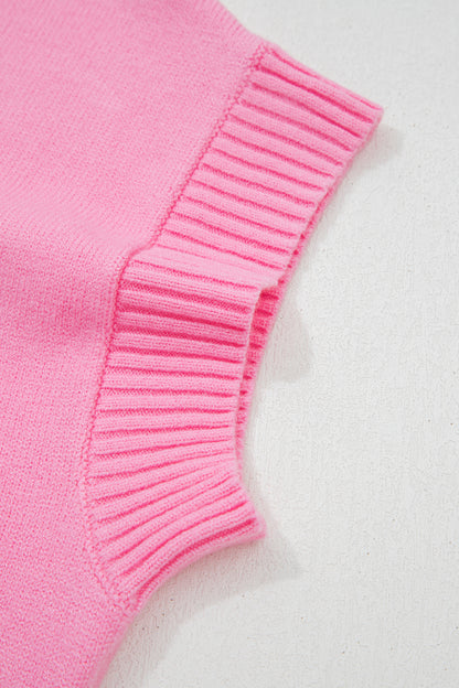 Amore Valentine Heart Short Sleeve Sweater - The Gold Cactus