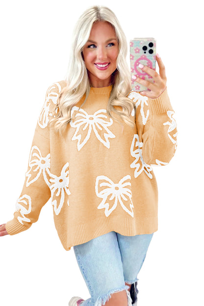 Lia Pink Bow Sweater