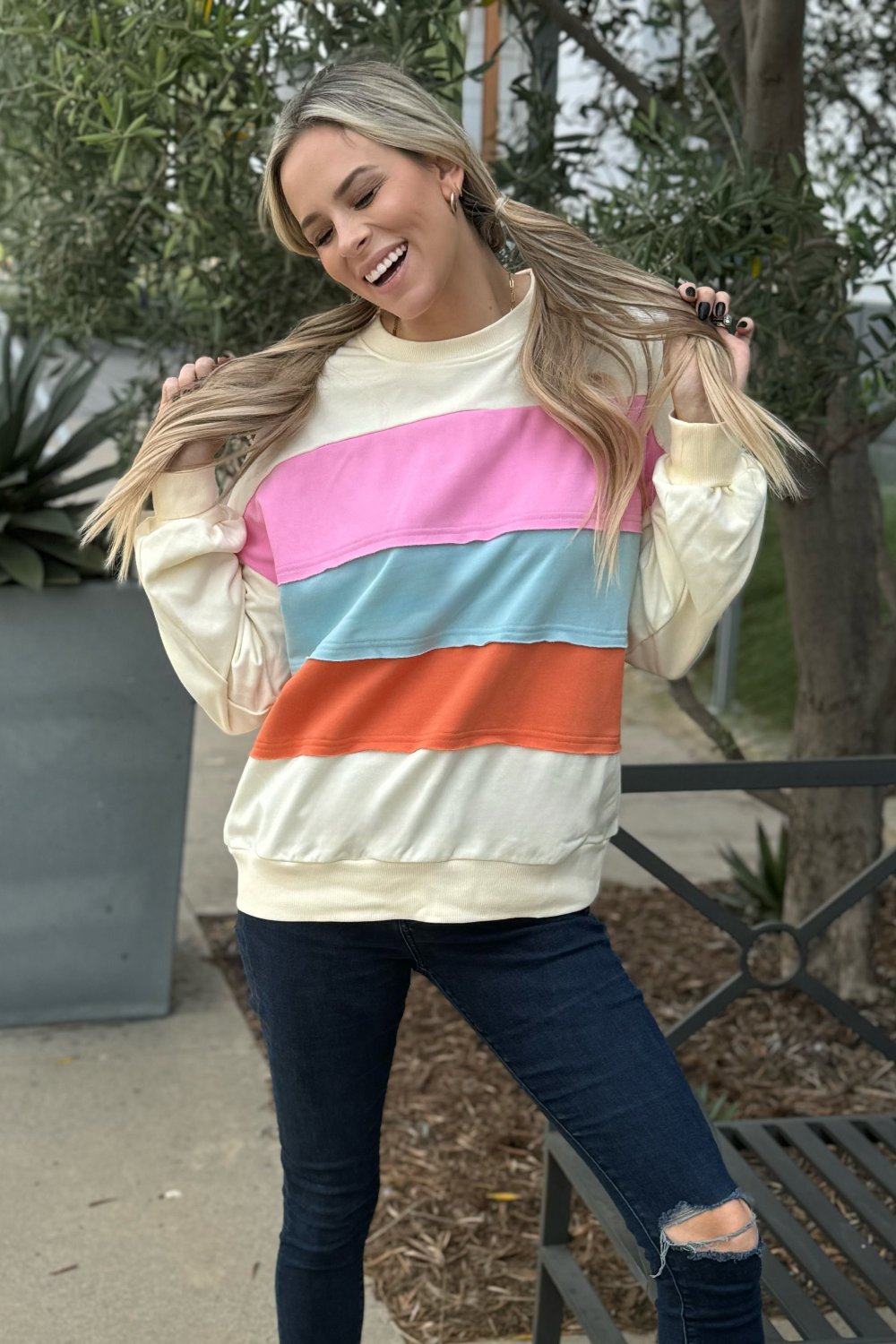 Leilani Patchwork Sweatshirt