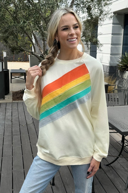 Penelope Striped Pullover Sweatshirt