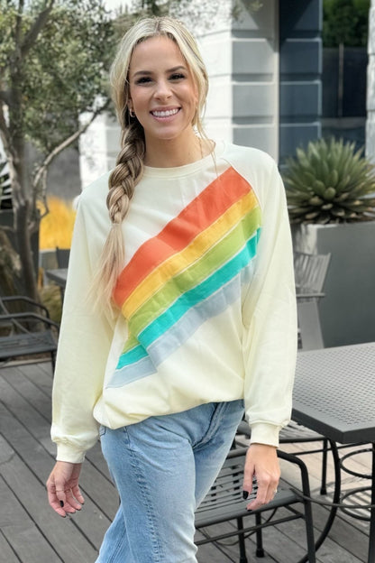 Penelope Striped Pullover Sweatshirt