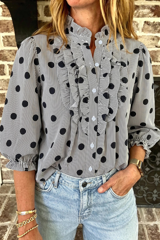 Sophie Polka Dot Long Sleeve Top
