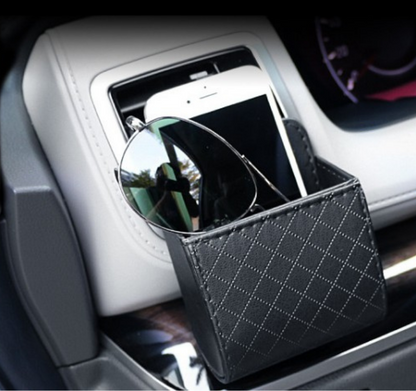 Vegan Leather Car Phone and Glasses Holder | 2 Colors - The Gold Cactus