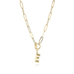 Load image into Gallery viewer, Monogram Pendant Paperclip Necklace - The Gold Cactus
