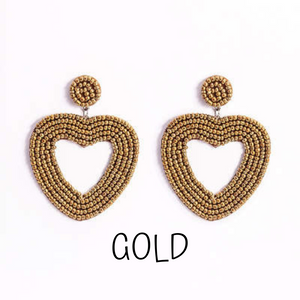 Heart Earrings | 5 Colors - The Gold Cactus