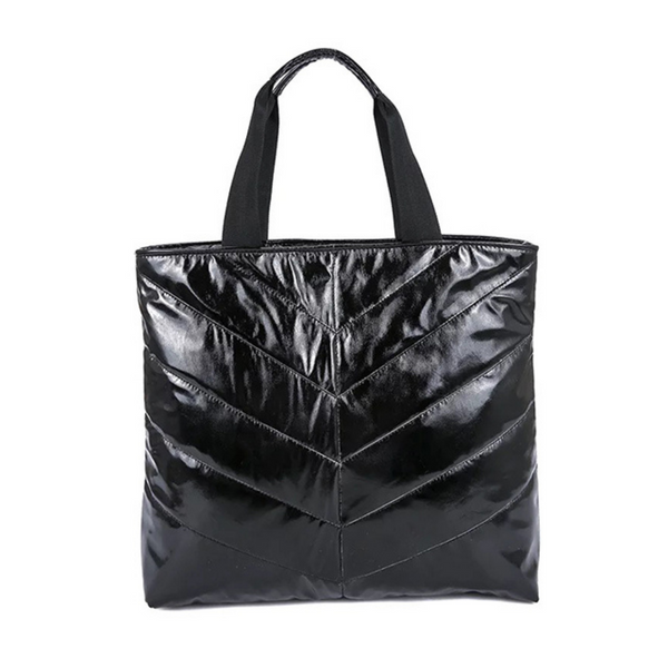Puffy Tote Bag | 2 colors |Black Puffy Tote – The Gold Cactus