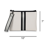 Load image into Gallery viewer, white neoprene wristlet
