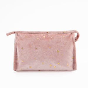 Velvet Gold Star Cosmetic Bag | 2 Colors - The Gold Cactus