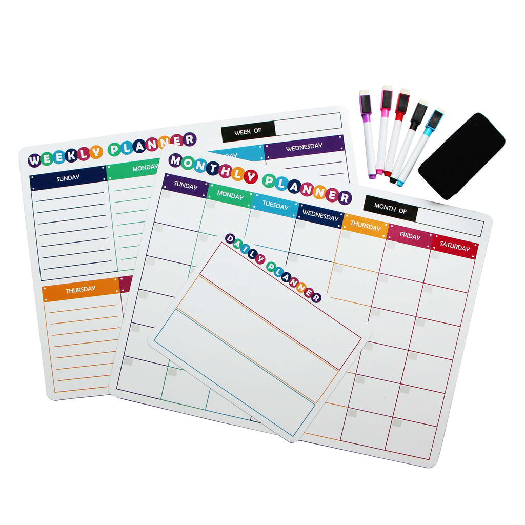 Magnetic Dry Erase Planner Set | 5 Piece Set - The Gold Cactus